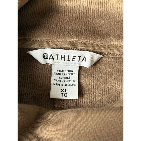 Athleta Cozy Karma Twist Neck Sweatshirt Pullover XL Tan Taupe - Picture 4 of 12